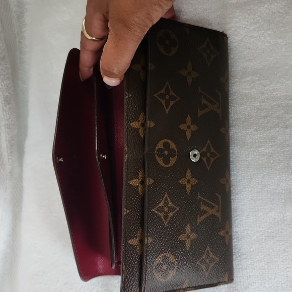 Louis Vuitton Magenta and Brown Monogram Wallet/Clutch - Picture 7 of 11